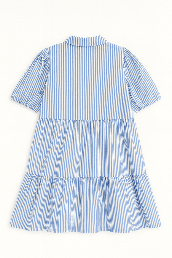 Blue White Stripes Dress Assorted Nawao.com