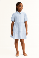 Blue White Stripes Dress Assorted Nawao.com