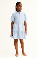 Blue White Stripes Dress Assorted Nawao.com