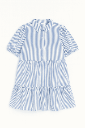 Blue White Stripes Dress Assorted Nawao.com