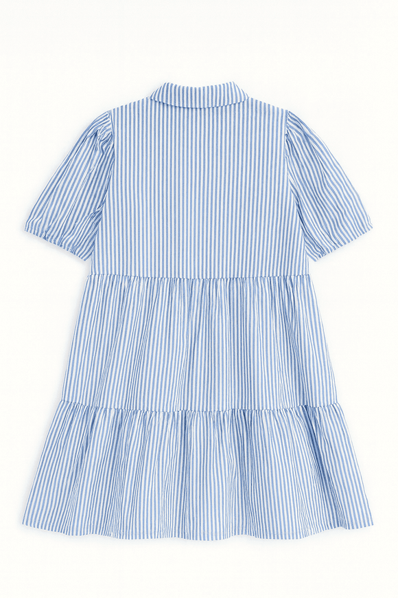 Blue White Stripes Dress Assorted Nawao.com