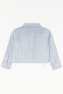 Blue Y D Stripes With Lurex Blouse Blue Nawao.com