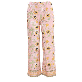 Border Print Wide Leg Elasticated Nawao.com