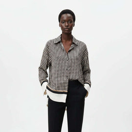 Border Printed Button Down Assorted Nawao.com