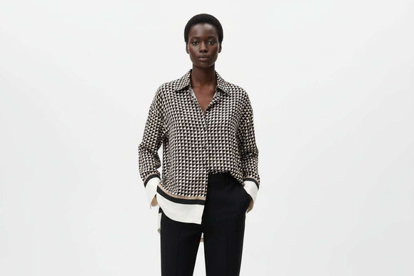 Border Printed Button Down Assorted Nawao.com