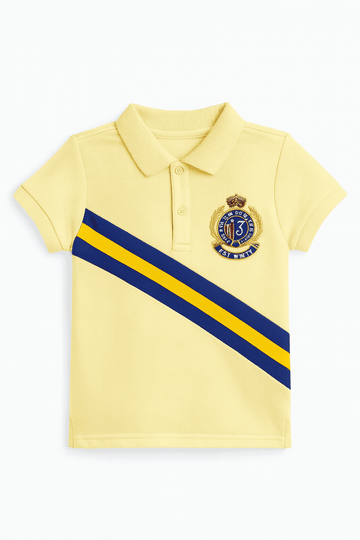 Boy S Beige Stripe Polo Shirt Nawao.com