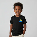 Boys 2-8 Years Black Short Sleeve Tshirt With Frint And Back Print  Black Nawao.com