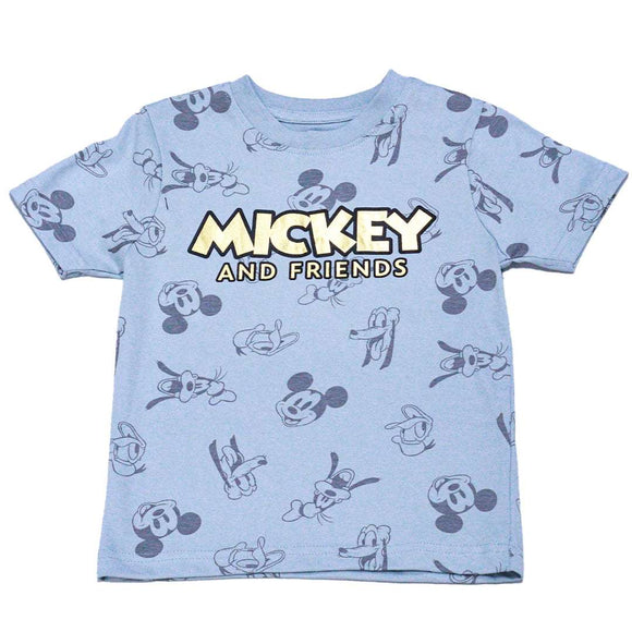 Boys Grey Aop Mickey Nightsuit Mid Grey Nawao.com