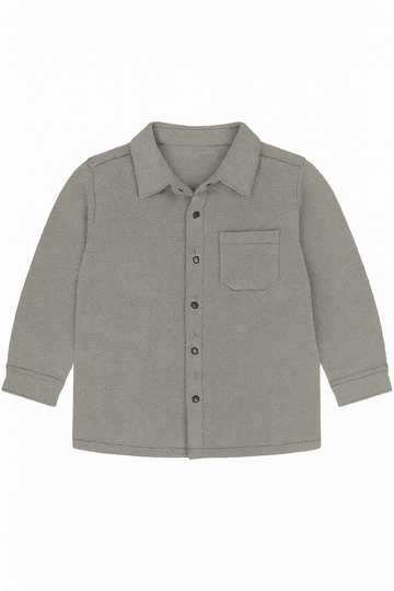 Boys Junior 2 Pcs Grey Shirt With T Shirt Nawao.com