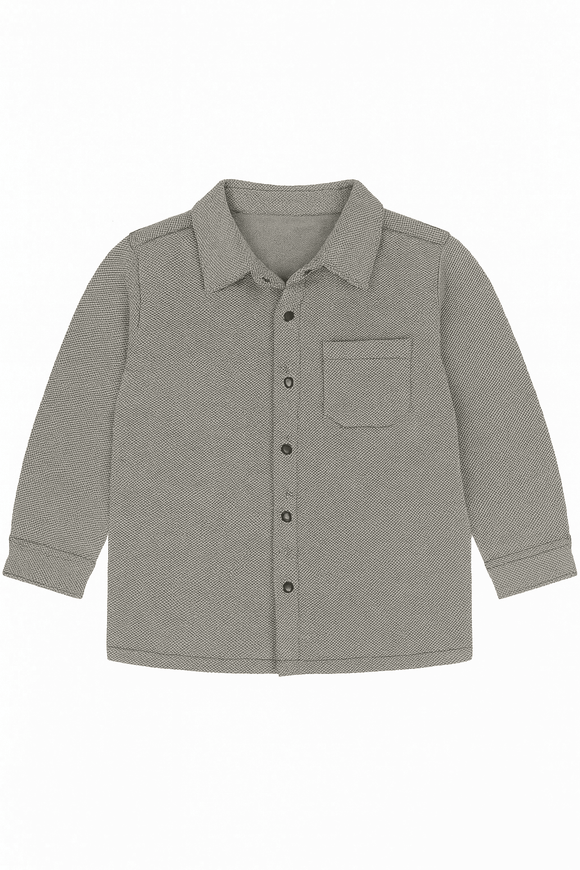 Boys Junior 2 Pcs Grey Shirt With T Shirt Nawao.com