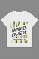 Boys Junior 2 Pcs Grey Shirt With T Shirt Nawao.com