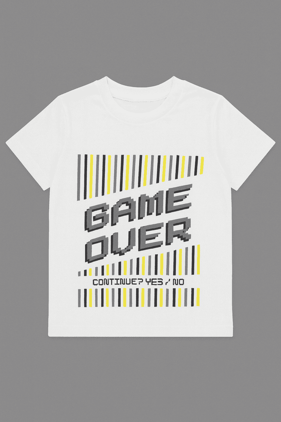 Boys Junior 2 Pcs Grey Shirt With T Shirt Nawao.com