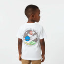 Boys Junior Beige Short Sleeve Tshirt With Frint And Back Print  Beige Nawao.com