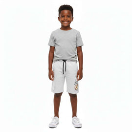 Boys Junior Black Avengers Shorts With Foil Print  Mid Grey Nawao.com