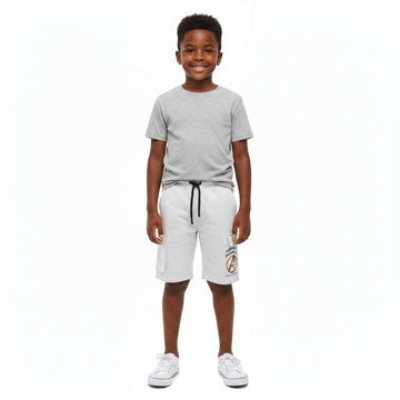 Boys Junior Black Avengers Shorts With Foil Print  Mid Grey Nawao.com