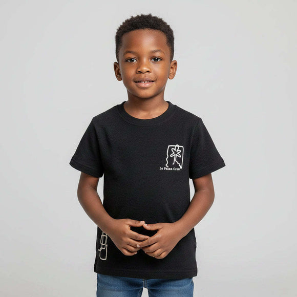 Boys Junior Black Fashion T Shirt Black Nawao.com