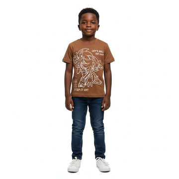 Boys Junior Brown Sonic Tshirt  Brown Nawao.com