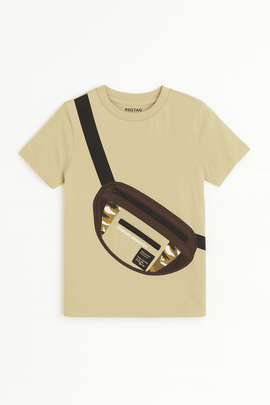 Boys Junior Brown T Shirt With Bag Nawao.com