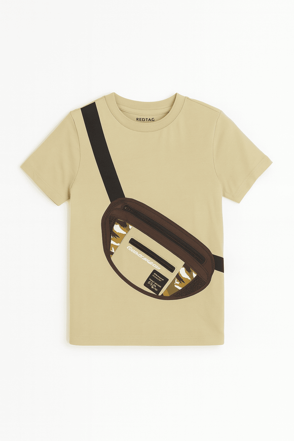 Boys Junior Brown T Shirt With Bag Nawao.com