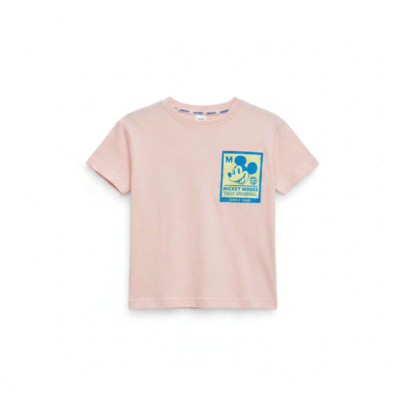 Boys Junior Coral Mickey Tshirt Orange Nawao.com