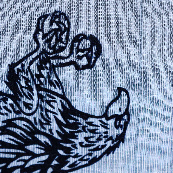Boys Junior Flock Tiger Print Grey Long Sleeve Shirt Mid Grey 3 4 Years Nawao.com