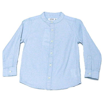 Boys Junior L S Roll Up Mandarin Shirt Nawao.com