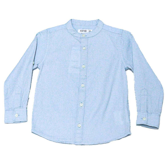Boys Junior L S Roll Up Mandarin Shirt Nawao.com