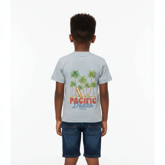 Boys Junior Lt Blue Acid Wash T Shirt Blue Nawao.com