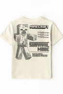 Boys Junior Minecraft Beige T Shirt Nawao.com