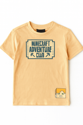 Boys Junior Minecraft Coral T Shirt Orange Nawao.com