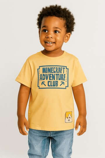 Boys Junior Minecraft Coral T Shirt Orange Nawao.com