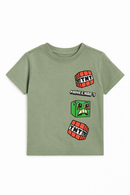 Boys Junior Minecraft Green T Shirt Nawao.com