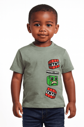 Boys Junior Minecraft Green T Shirt Nawao.com