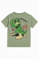 Boys Junior Minecraft Green T Shirt Nawao.com