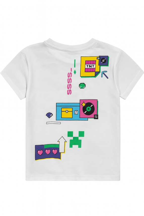 Boys Junior Minecraft White T Shirt Nawao.com