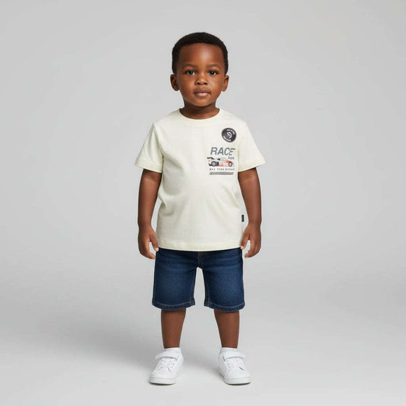 Boys Junior Mint Race Short Sleeve Tshirt With Frint And Back Print  Mint Nawao.com