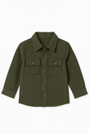 Boys Junior Olive Coordinate Shirt Green Nawao.com