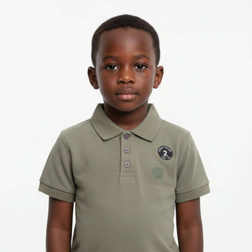Boys Solid 2Pc Pack S S Polo Beige Nawao.com