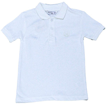 Boys Solid 2Pc Pack S S Polo White Nawao.com