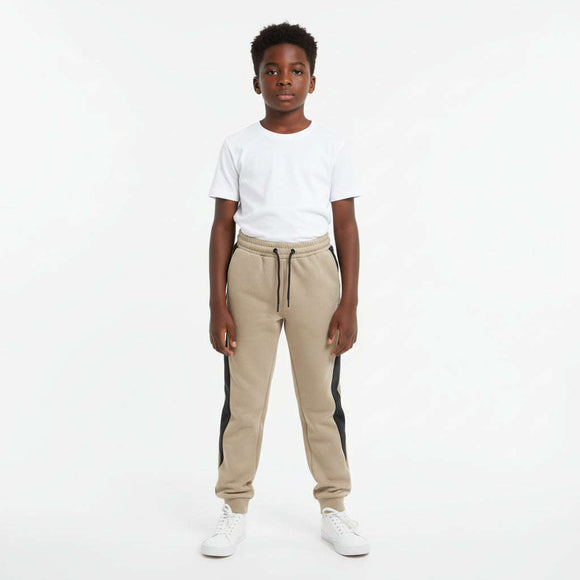 Brown Cut And Sew Active Pants Brown Nawao.com