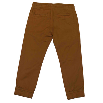 Brown Elastic Waist Jogger Nawao.com