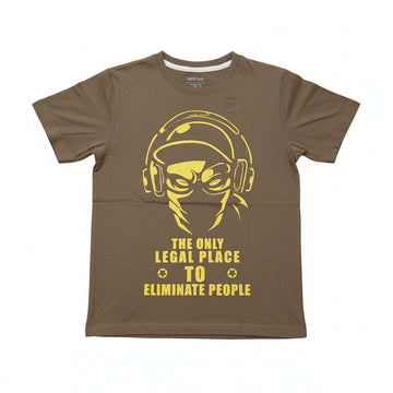 Brown Eliminate People S S Graphic Tee Brown 9 10 Years Nawao.com
