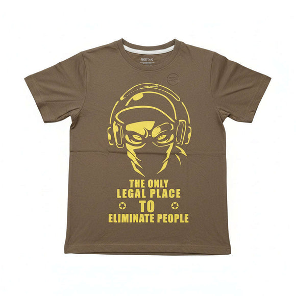Brown Eliminate People S S Graphic Tee Brown 9 10 Years Nawao.com