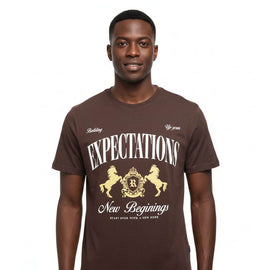 Brown Graphic T Shirt Brown Nawao.com