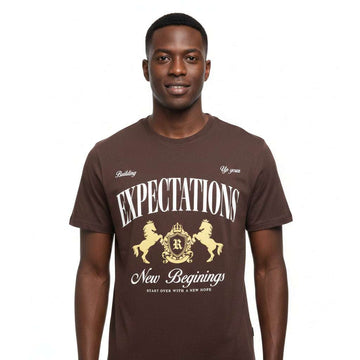 Brown Graphic T Shirt Brown Nawao.com