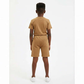 Brown Jacquard Shorts Brown Nawao.com