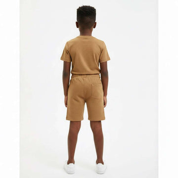 Brown Jacquard Shorts Brown Nawao.com