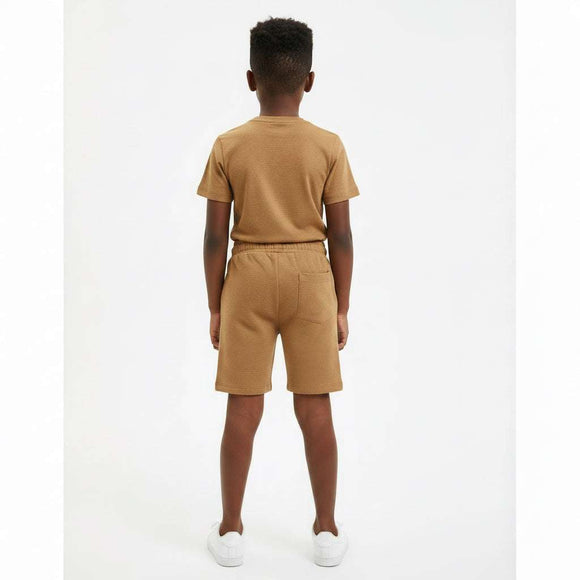 Brown Jacquard Shorts Brown Nawao.com