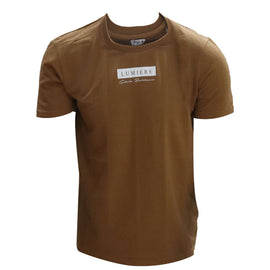 Brown Jacquard T-Shirts Nawao.com