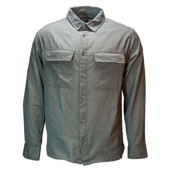 Brown Linen Blend Field Shirt Brown Nawao.com